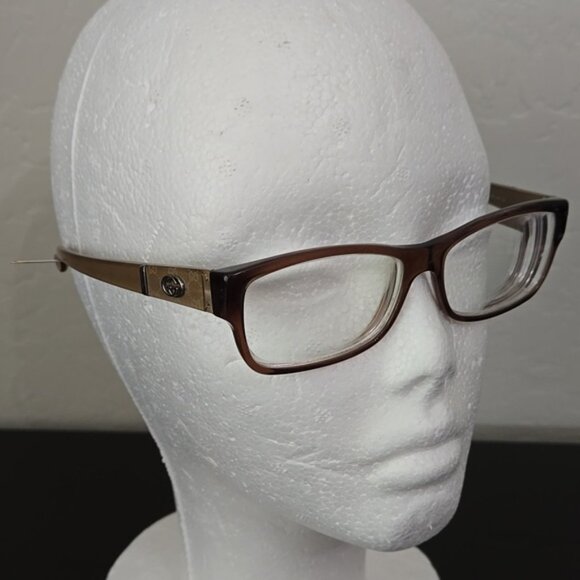 Gucci Brown Rectangular Eyeglasses GG 3133 MH5 135 - Picture 5 of 7